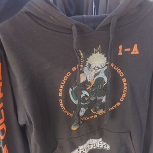 Black Anime Graphic Hoodie